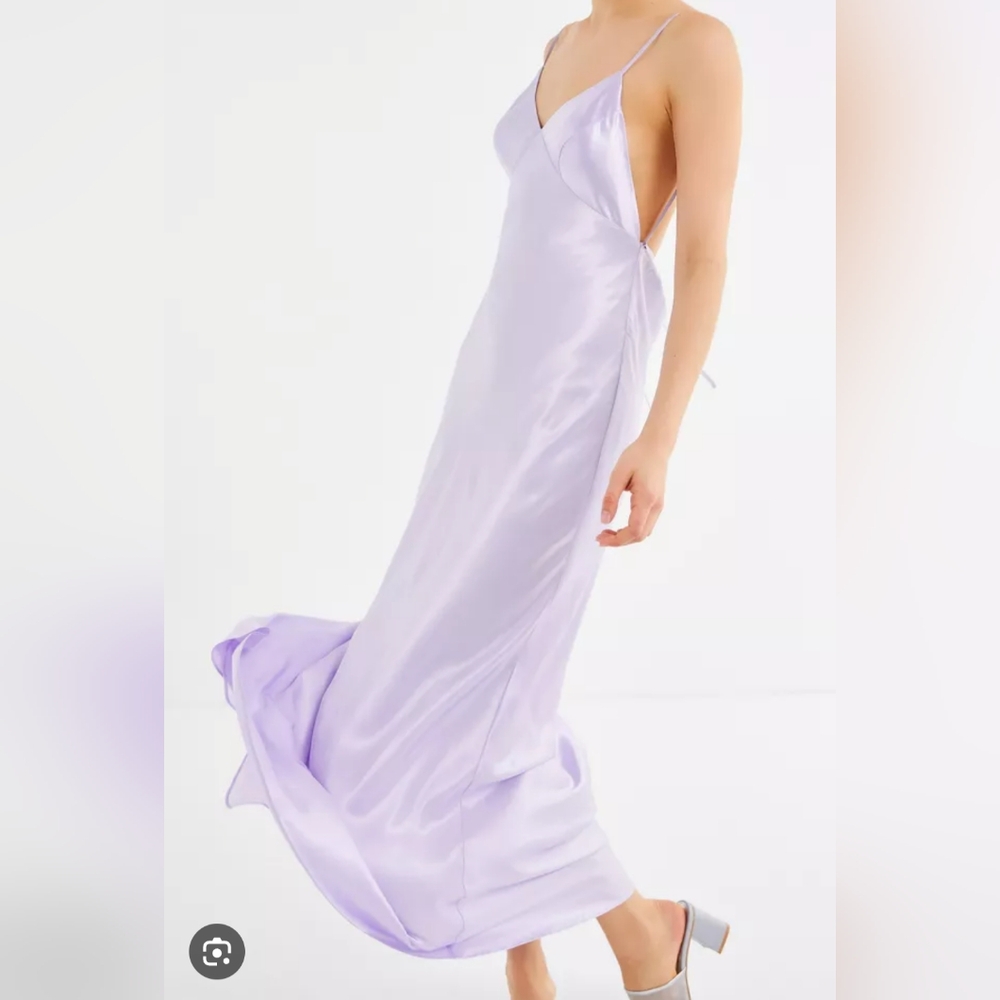 NWOT UO Lavender Romi Open-back Maxi Slip Gown Women's Size XS